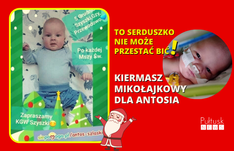 CIACHO KUPUJESZ - SERDUSZKO RATUJESZ! 5 grudnia kiermasz Mikołajkowy dla Antosia