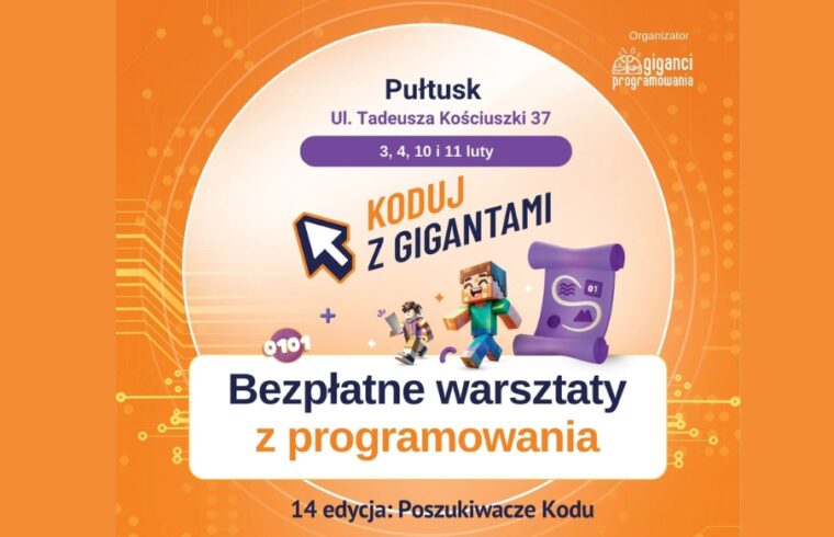 Koduj z Gigantami po raz czternasty! Zapisy na największe bezpłatne ogólnopolskie warsztaty z programowania wystartowały.