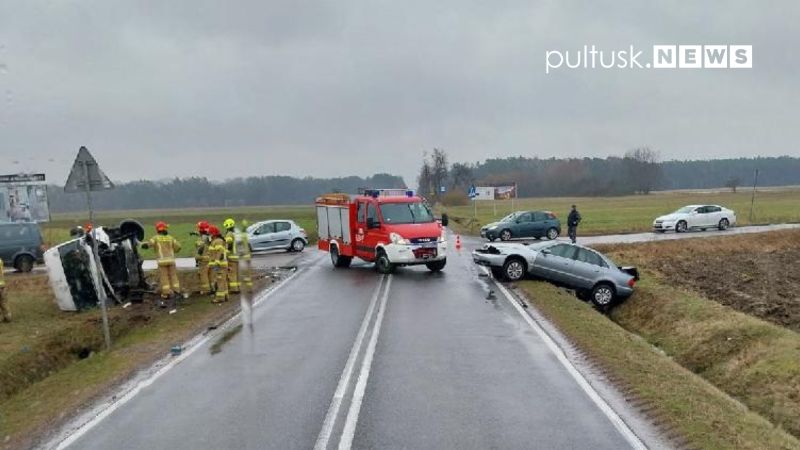 Wypadek na trasie Pułtusk - Wyszków! Poszkodowana starsza kobieta