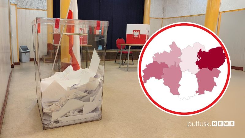Jaka frekwencja wyborcza w gminach powiatu pułtuskiego?