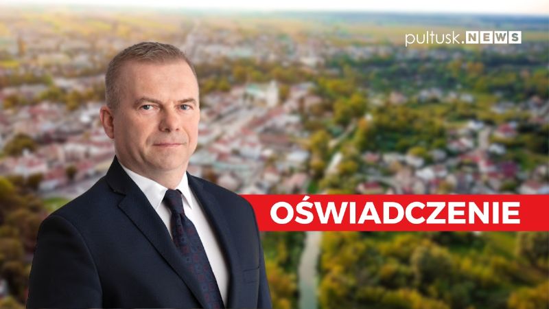 Oświadczenie Krzysztofa Nuszkiewicza - kandydata na burmistrza Pułtuska