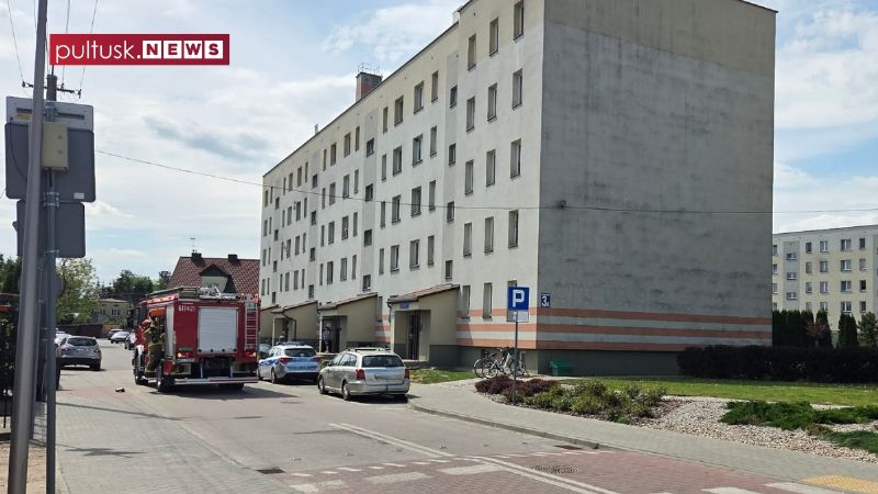 Służby na ul. Krajewskiego w Pułtusku zaniepokoiły mieszkańców