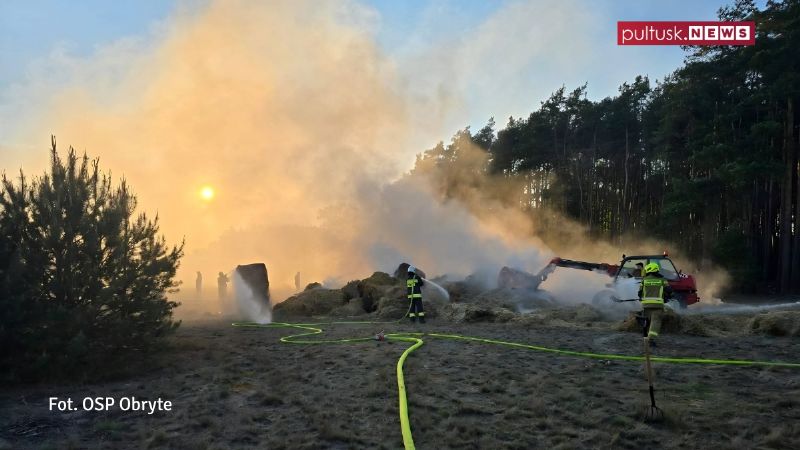 Pożary, wypadek i pomoc mieszkańcom. Podsumowanie działań straży pożarnej w powiecie pułtuskim