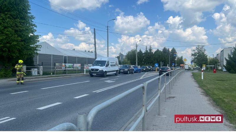 Duże utrudnienia na DK61 w Pułtusku [FOTO]