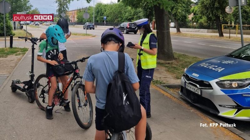 Hulajnogi pod lupą policji. Cztery mandaty i nietrzeźwy kierujący w powiecie pułtuskim